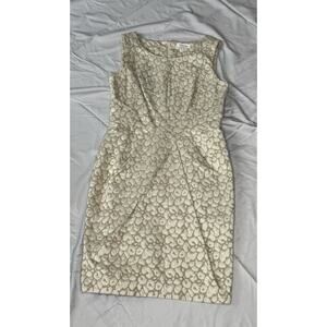 Calvin Klein‎ Women’s Sleeveless Beige White Dress Size 6